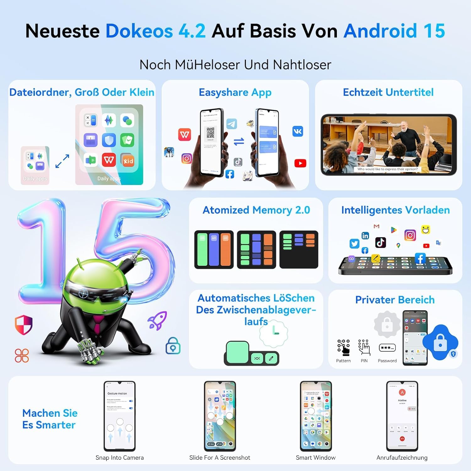 Blackview Shark 6 Unlocked Android Phones 5G (2025), Android 15 Cell Phone Unlocked, 6.88