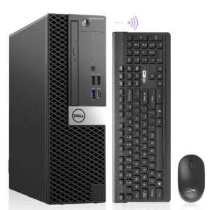 Dell OptiPlex 5070 Desktop Computers Windows 11 Pro,8 Core i7 9700 up to 4.7GHz,32GB DDR4, 1TB M.2 NVMe SSD,Intel Wireless Wi-Fi 6E AX210 & Bluetooth 5.2, HDMI Adapter, Only by Titan ITAD(Renewed)