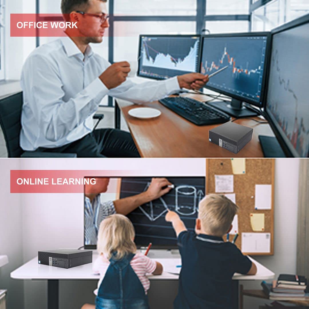 Dell OptiPlex 5070 Desktop Computers Windows 11 Pro,8 Core i7 9700 up to 4.7GHz,32GB DDR4, 1TB M.2 NVMe SSD,Intel Wireless Wi-Fi 6E AX210 & Bluetooth 5.2, HDMI Adapter, Only by Titan ITAD(Renewed)