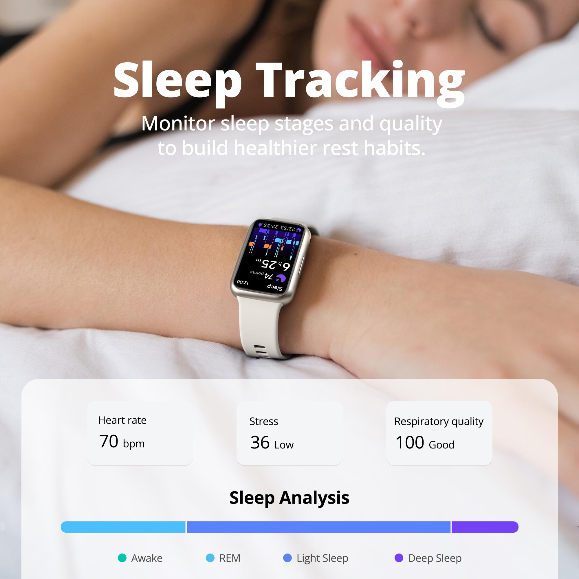 Fitness Tracker Smart Watch for Men Women, 1.47