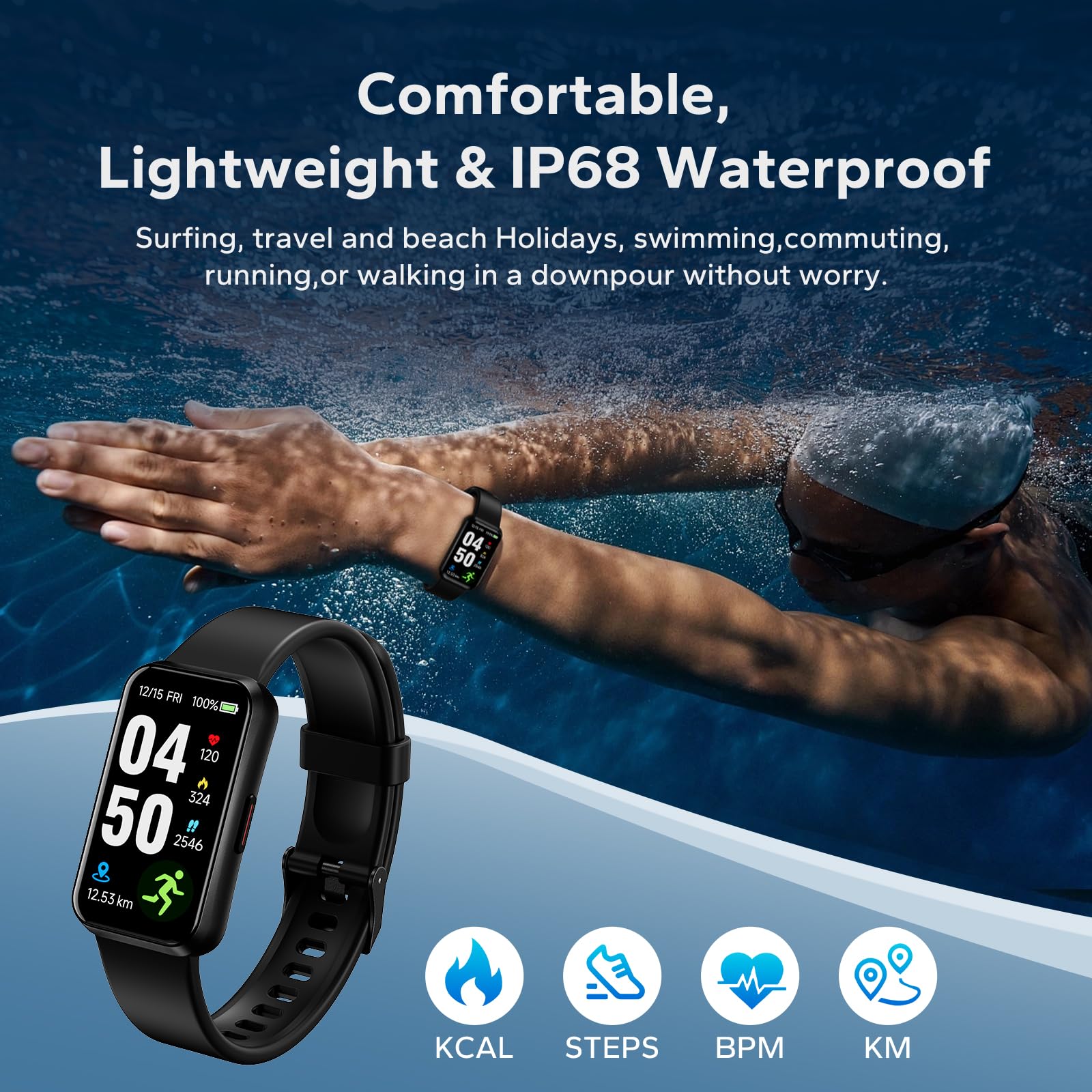 pixtlcoe Fitness Smart Tracker with 24/7 Health Monitoring,Heart Rate Sleep Blood Pressure Blood Oxygen Monitor/Calorie Steps Counter Pedometer Activity Trackers/Smart Notifications for Men Women