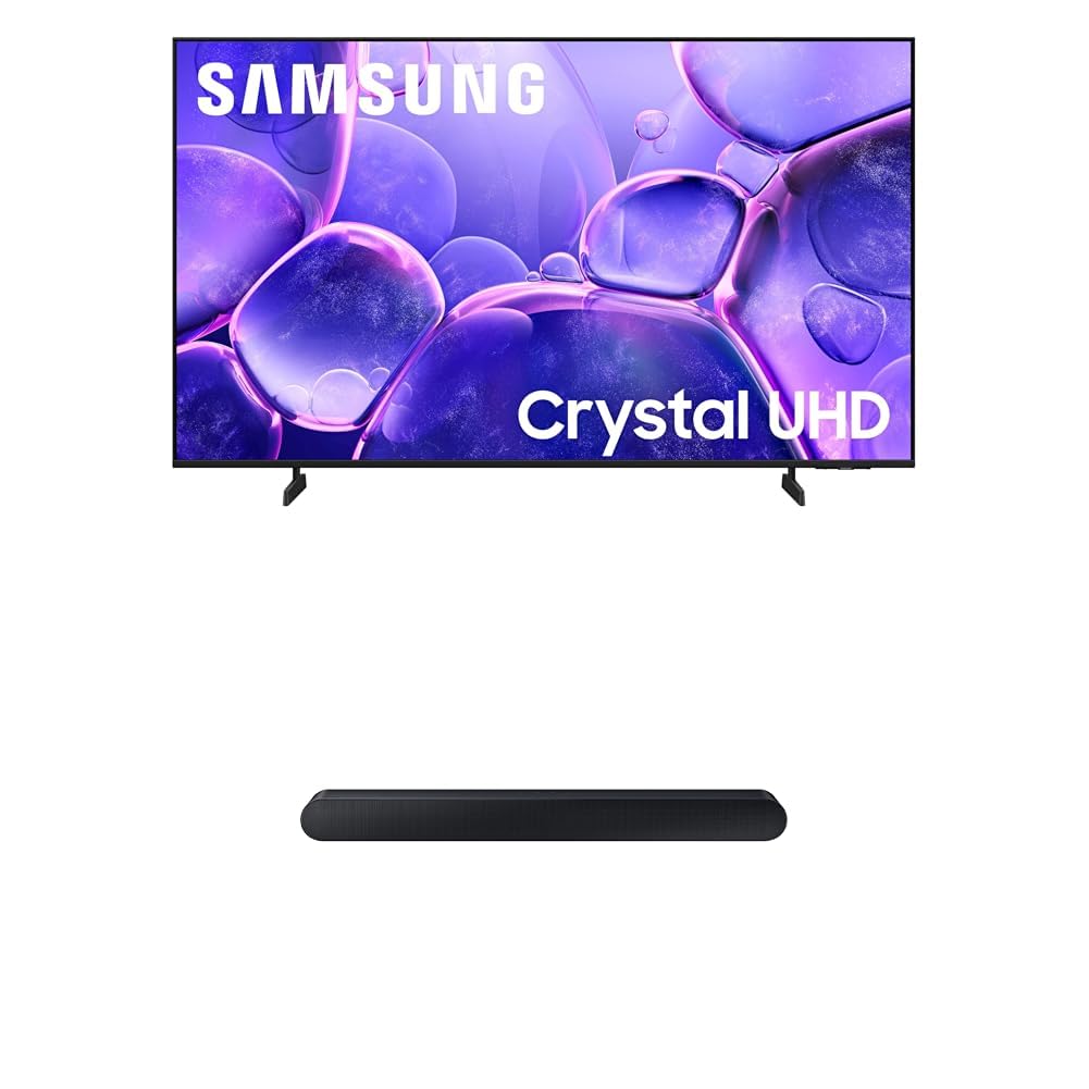 Samsung 50-Inch Class Crystal UHD U8000F 4K Smart TV (2025 Model) Endless Free Content, Crystal Processor 4K, MetalStream Design, Knox Security, Alexa Built-in