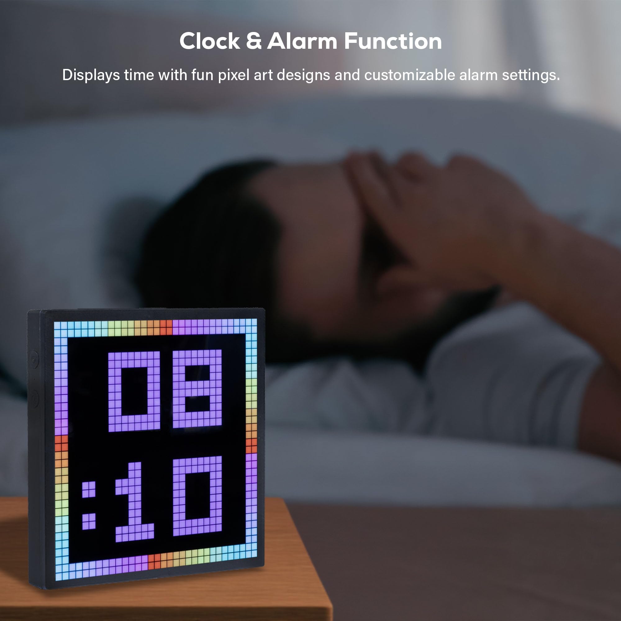 Tech Solutions Smart Bluetooth Pixel Frame – 32x32 Programmable RGB LED Display for Art, Animations, Digital Clock, DIY Decor, and Gaming Accessories
