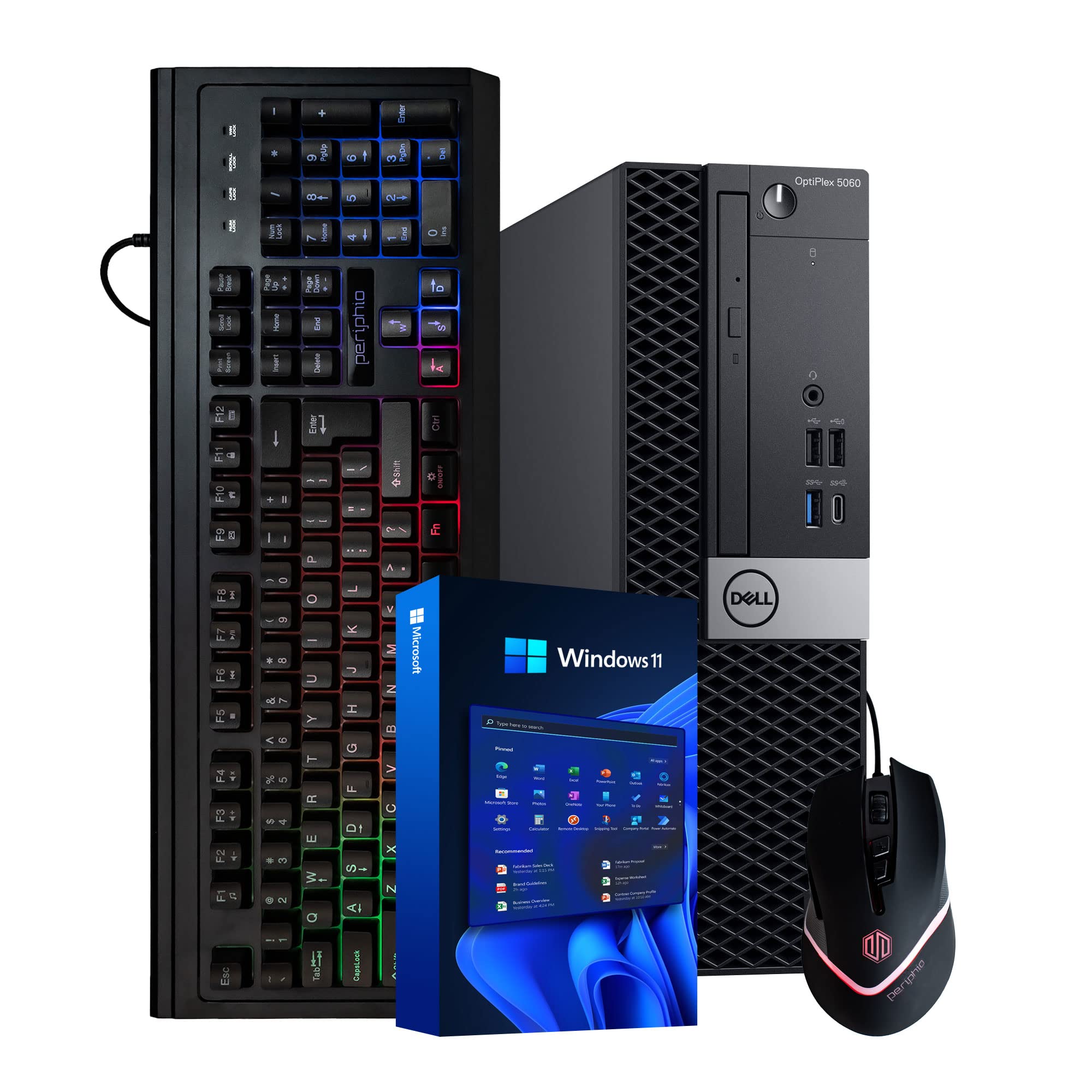 Dell Windows 11 Desktop Computer OptiPlex 5060 | Intel Core i5-8500 Six Core (4.3GHz Turbo) | 16GB DDR4 RAM | 500GB SSD Solid State + 1TB HDD | WiFi + Bluetooth | Home or Office PC (Renewed)