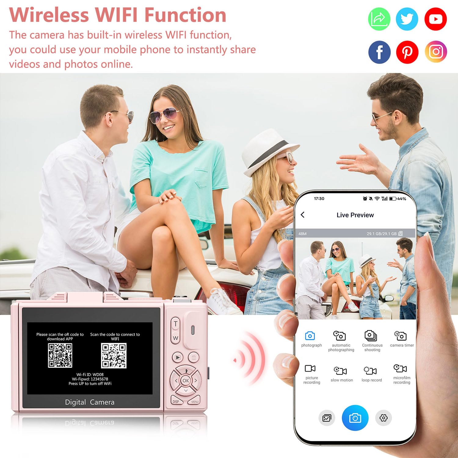 Digital Camera for Photography, 4K Vlogging Camera for YouTube 3