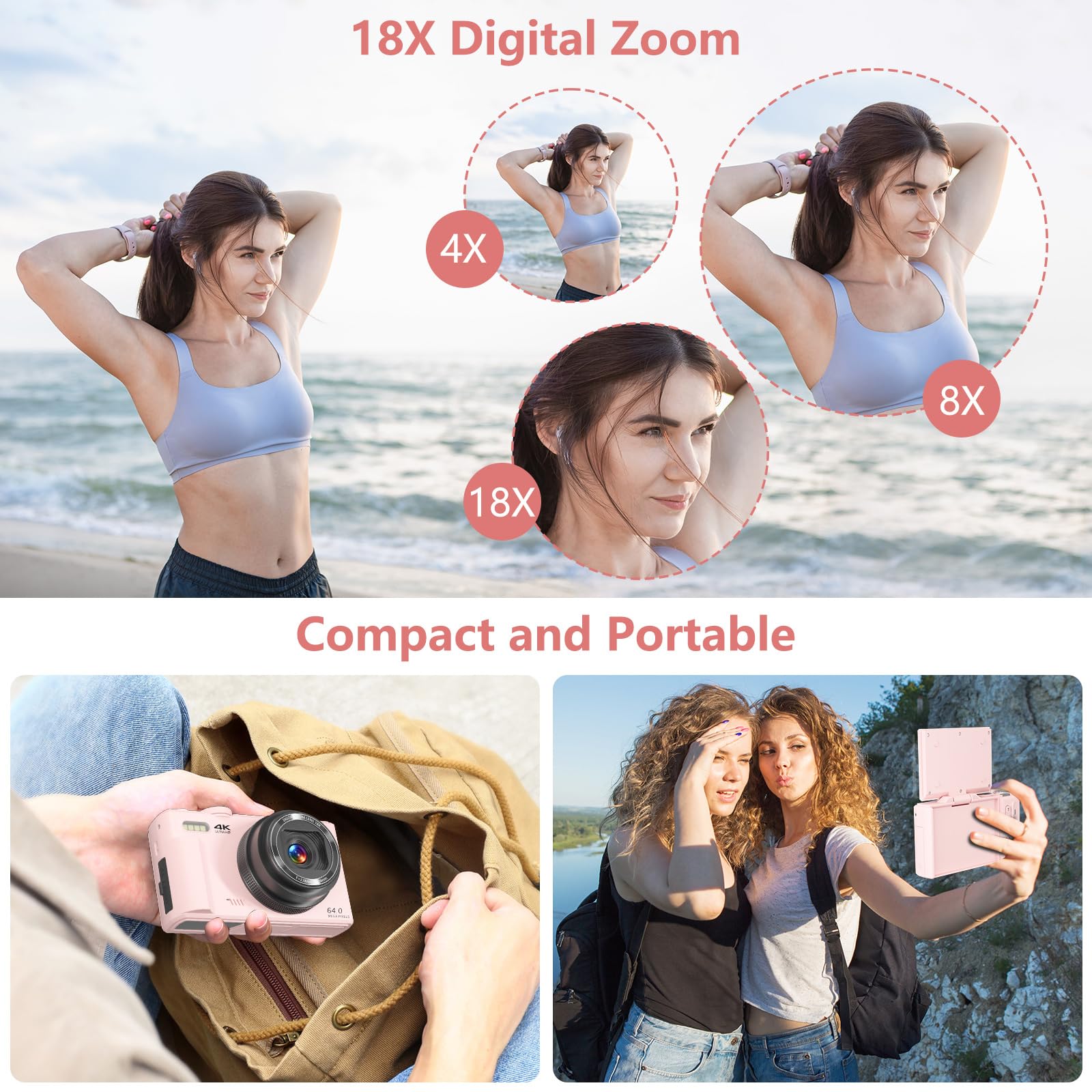 Digital Camera for Photography, 4K Vlogging Camera for YouTube 3