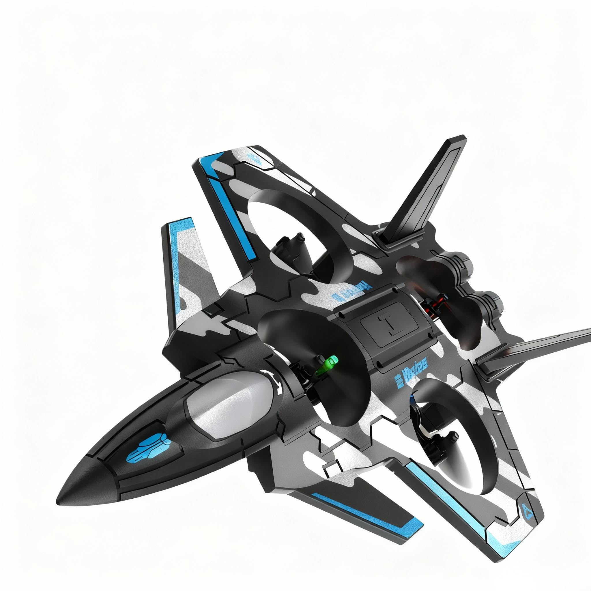 F47 Future Fighter RC Airplane with 360° Stunt Flights - 2.4GHz Remote Control Foam Plane with LED Lights, One-Key Takeoff/Landing, Altitude Hold, 3 Speed Modes - Gift for Kids & Beginners