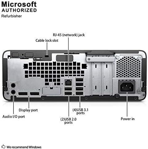 HP ProDesk 600 G3 SFF Desktop Computer with 21.5