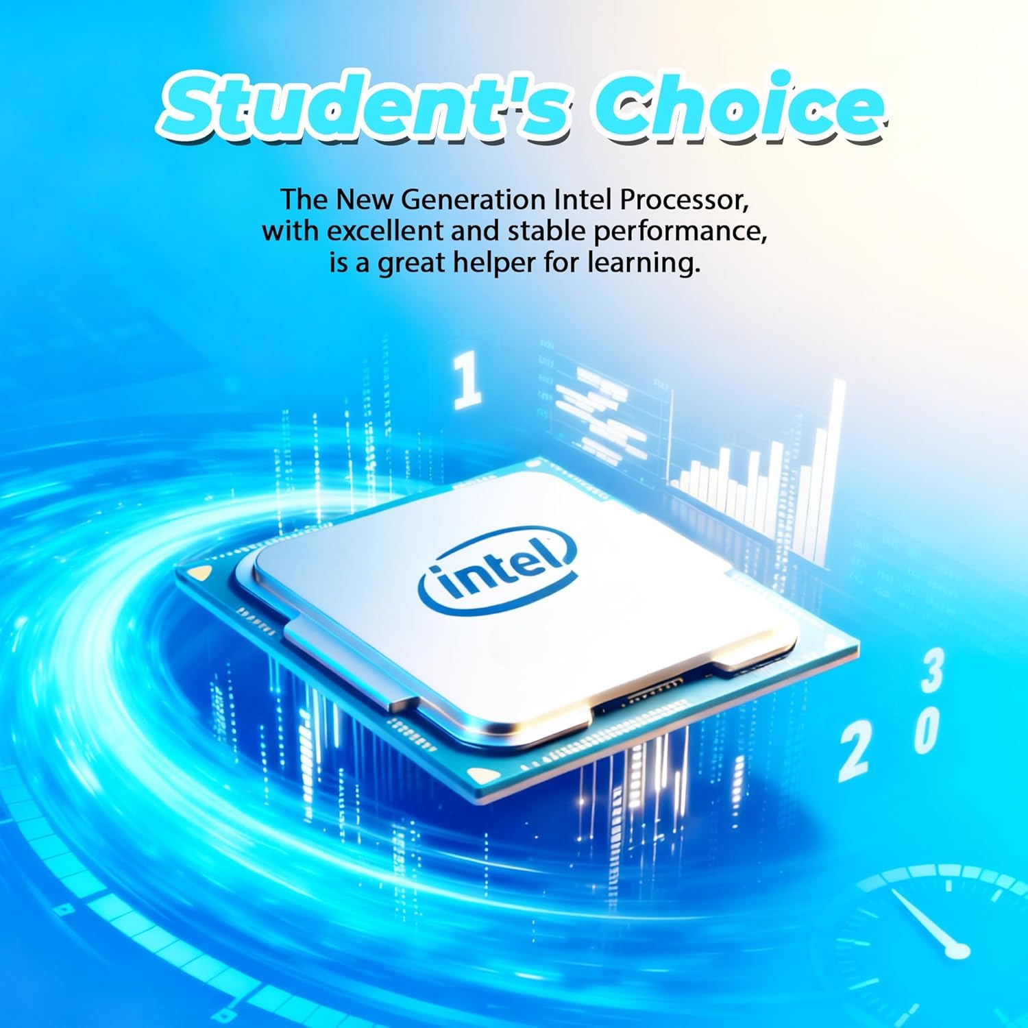 HP Ultrabook Laptop with Copilot AI & Office 365 • Intel High Performance CPU • 8GB RAM • 1.3TB Storage (320GB SSD and 1TB OneDrive) • Windows 11 w/o Earbuds