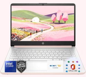 HP Ultrabook Laptop with Copilot AI & Office 365 • Intel High Performance CPU • 8GB RAM • 1.3TB Storage (320GB SSD and 1TB OneDrive) • Windows 11 w/o Earbuds