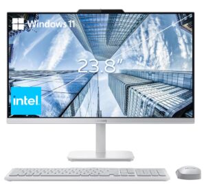 Lenovo 24″ FHD Mulipurpose Desktop Computer for Home & Office, Intel Processor, 16GB RAM, 256GB PCIe SSD, HDMI, WiFi 6, Bluetooth 5.2, Business AIO, Vent-Hear, Wireless Keyboard & Mouse, Windows 11