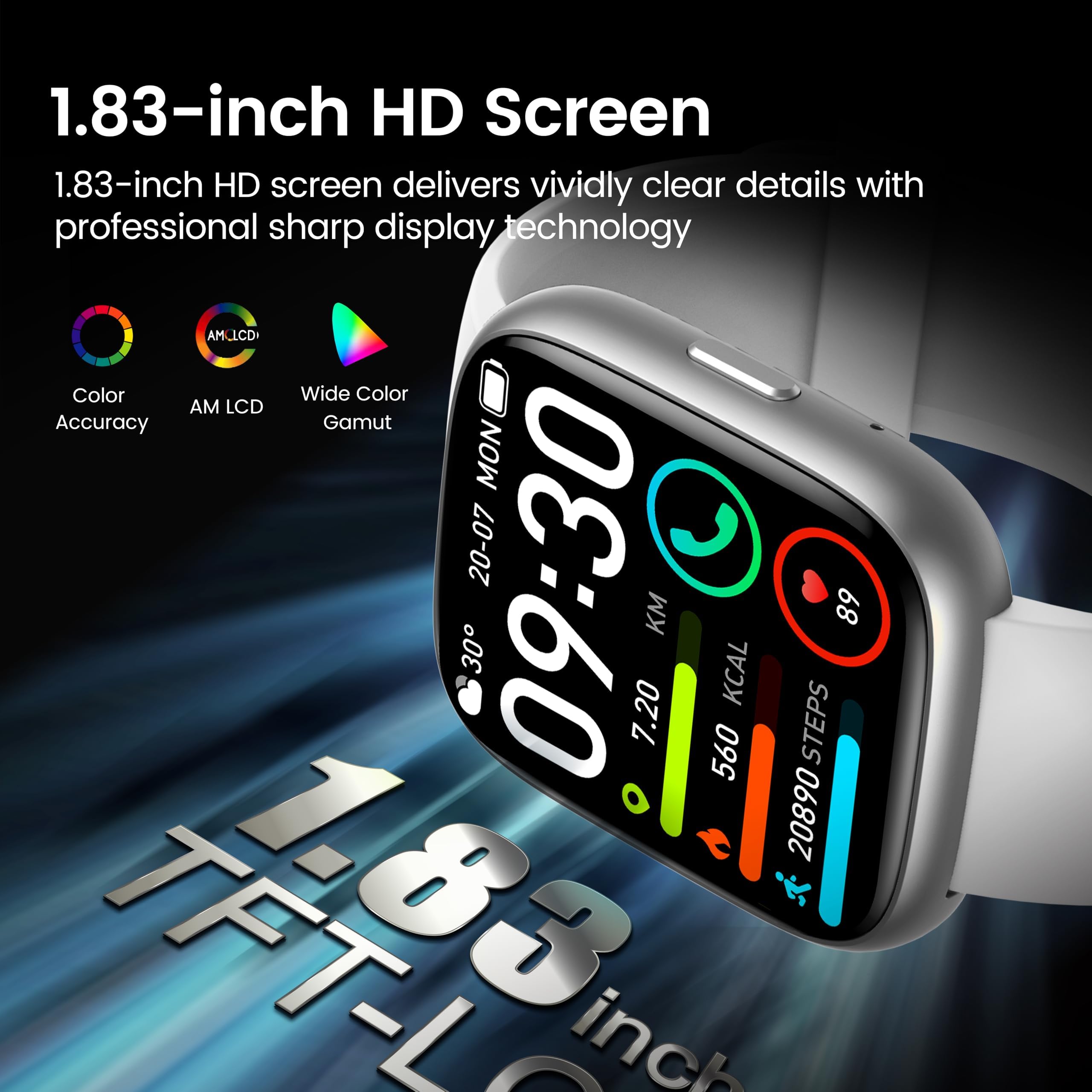 Smart Watch with Alexa Built-in, 1.83