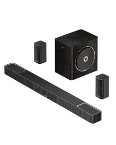 ULTIMEA Skywave X50 5.1.4ch Wireless Surround Sound System for TV, 760W Professional Sound Bar w/Dolby Atmos, 2 Wireless Surround Speakers & 8″ Subwoofer, GaN Amplifier, 4K HDR Pass-Through, HDMI eARC