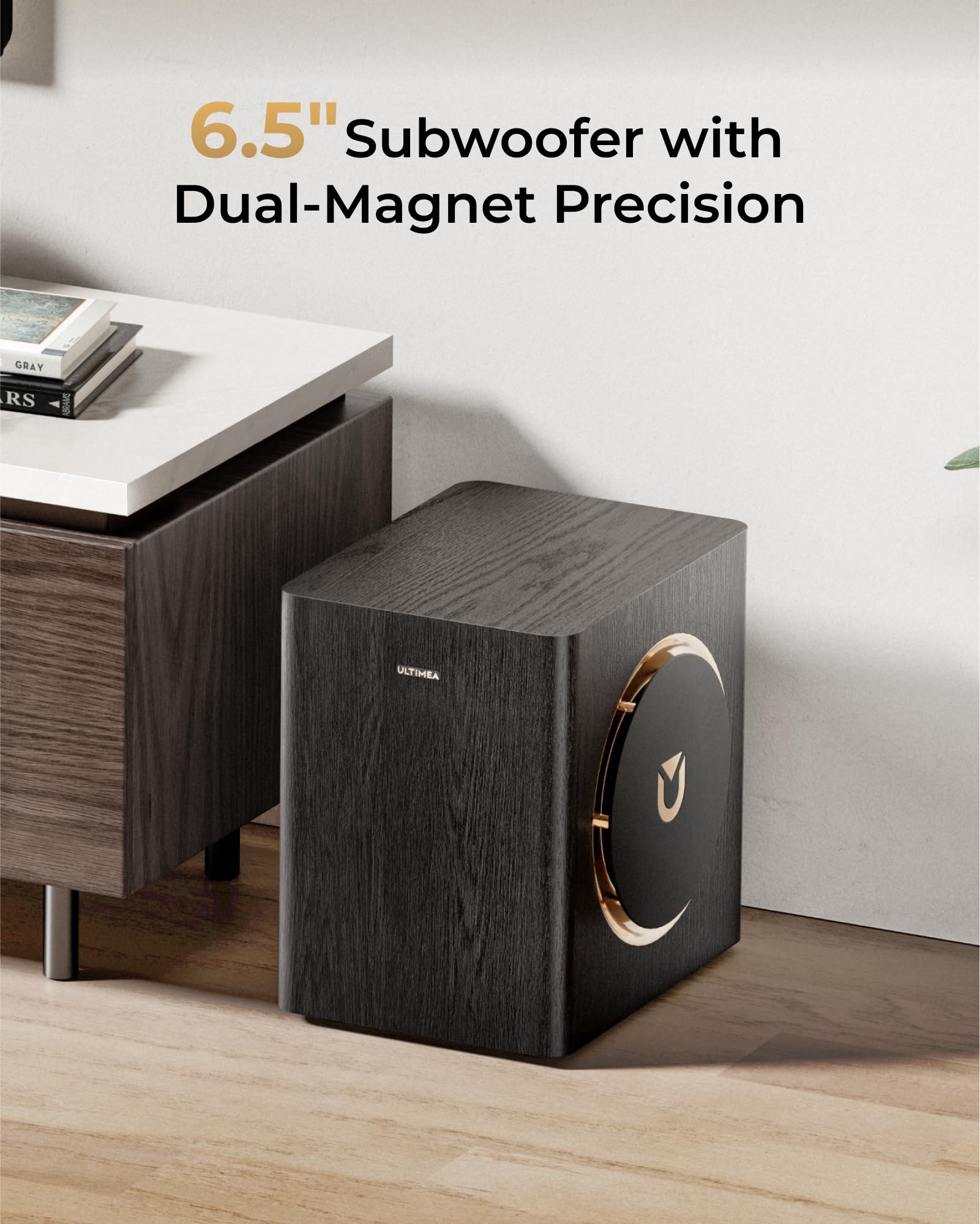 ULTIMEA Skywave X50 5.1.4ch Wireless Surround Sound System for TV, 760W Professional Sound Bar w/Dolby Atmos, 2 Wireless Surround Speakers & 8