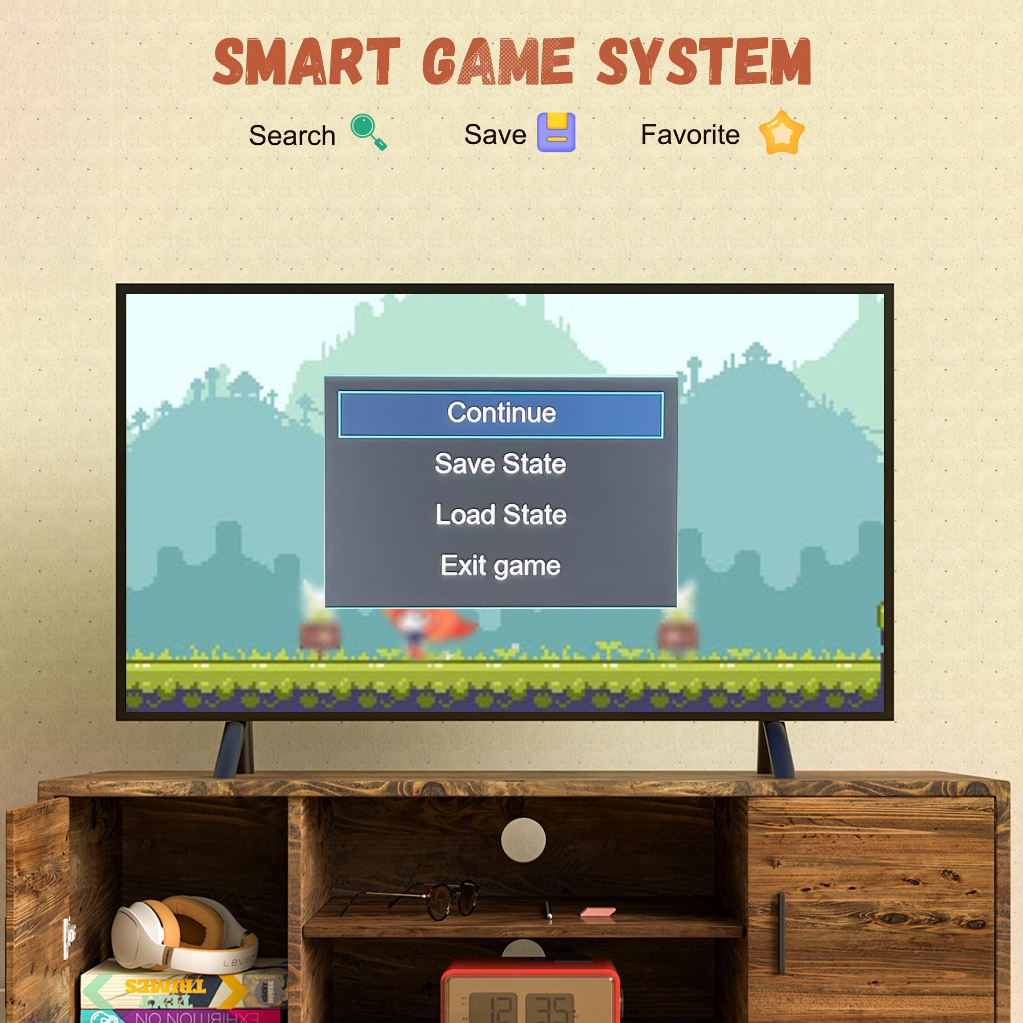 Wireless Retro Game Console, Retro Game Stick with Built-in 23 Emulators, 20,000+ Games, 4k Hdmi Output, and 2.4GHz Wireless Controller, Plug and Retro Play Video Games for Tv (64 GB)