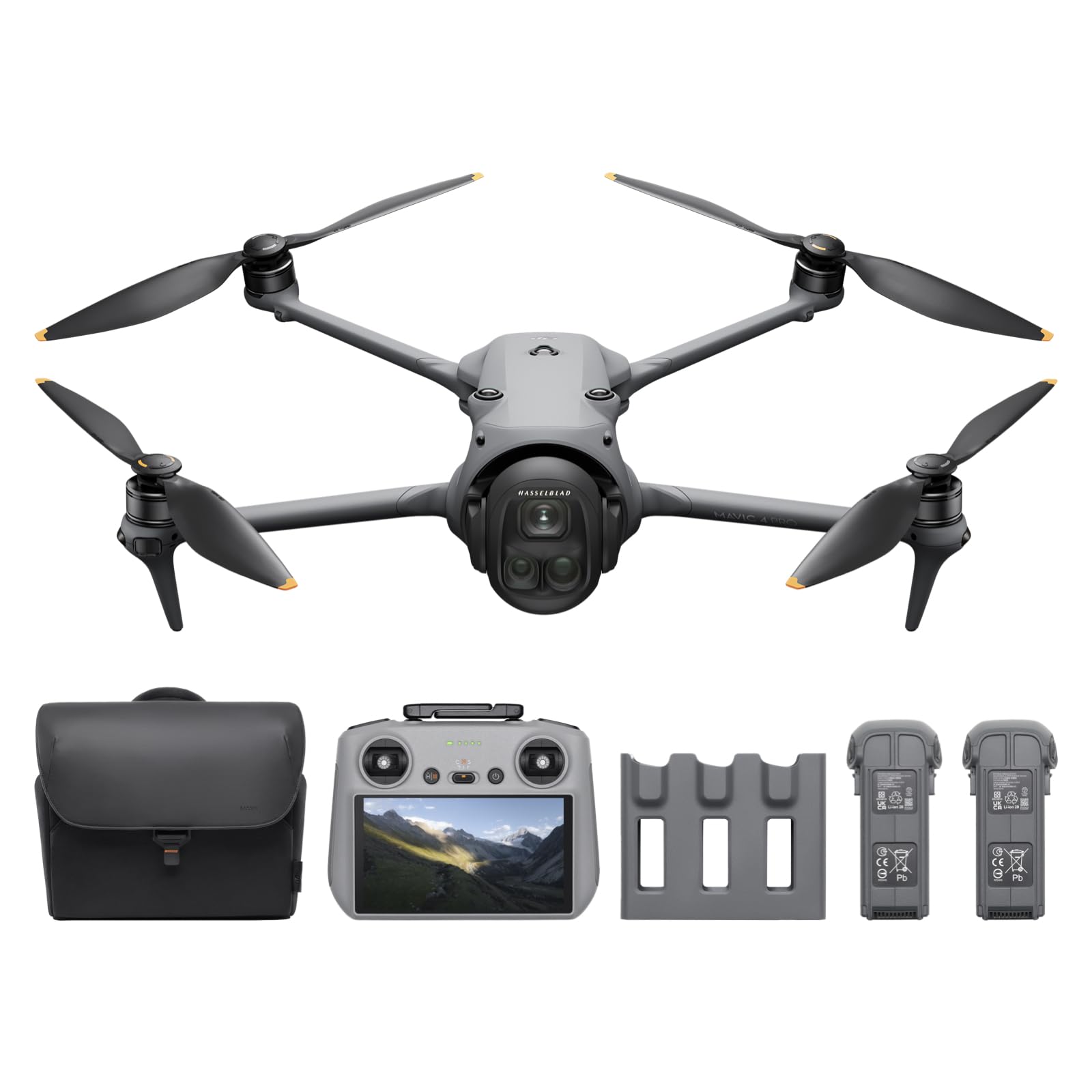 DJI Mavic 4 Pro Drone with DJI RC 2, Flagship Tri-Camera Drone with 100MP 4/3 CMOS Hasselblad Camera, for Professionals, 30km/18.6mi Video Transmission, 51-Min Max Flight Time