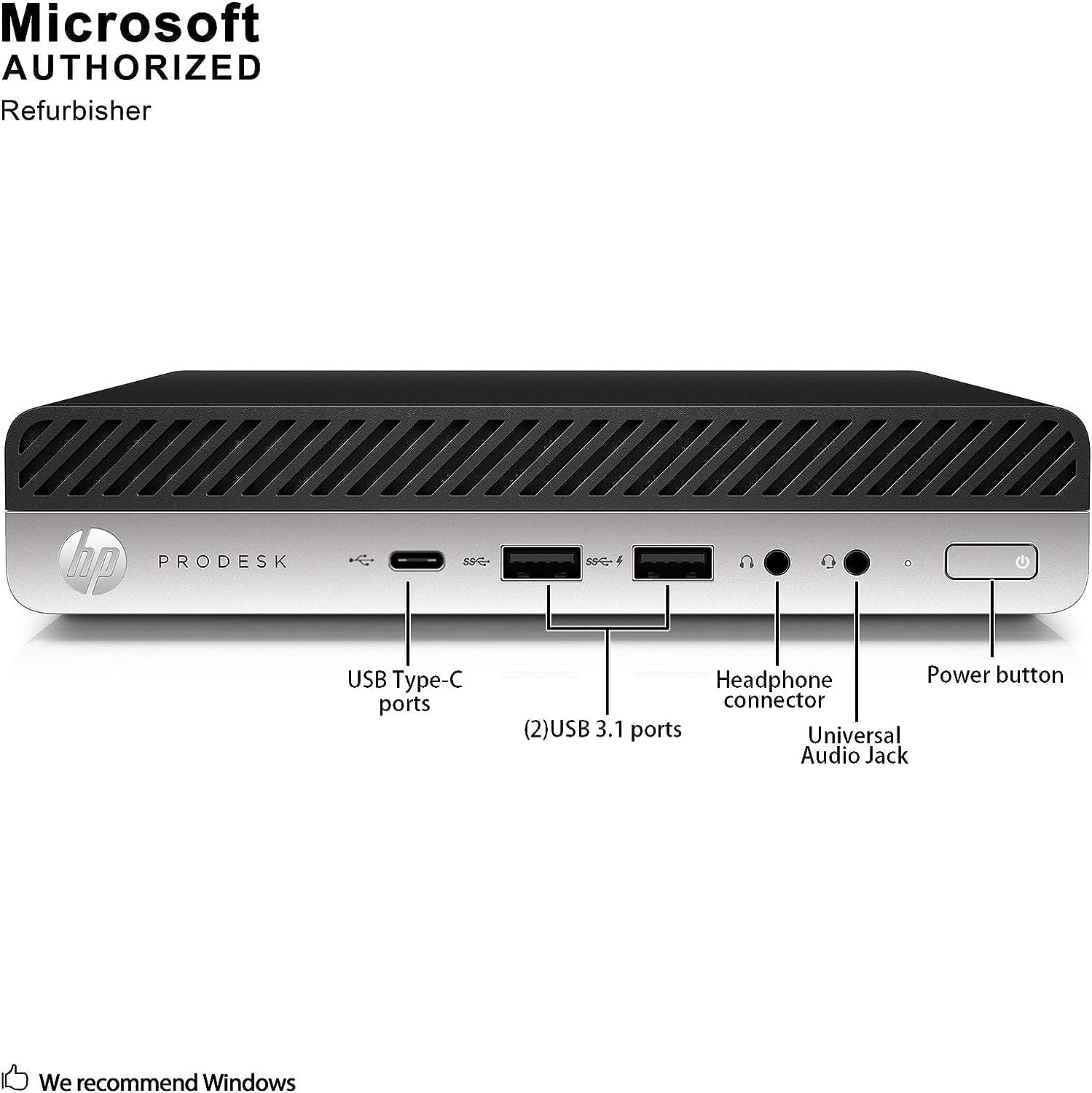 HP ProDesk 600 G3 Desktop Mini Business PC with 21.5