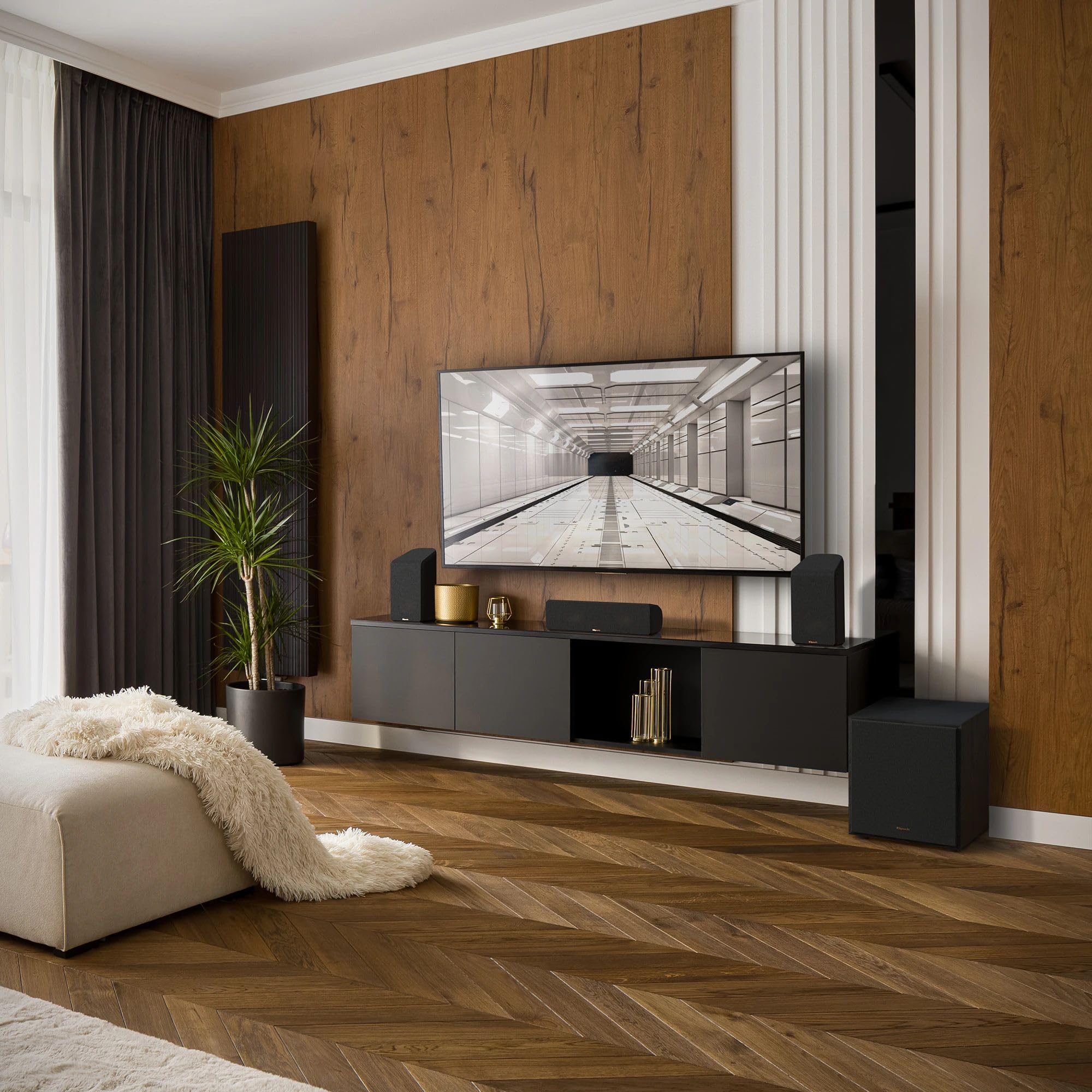 Klipsch Reference Cinema System, Black, Bundle with Onkyo TX-RZ30 170W 9.2-Channel 8K 4K Network AV Receiver