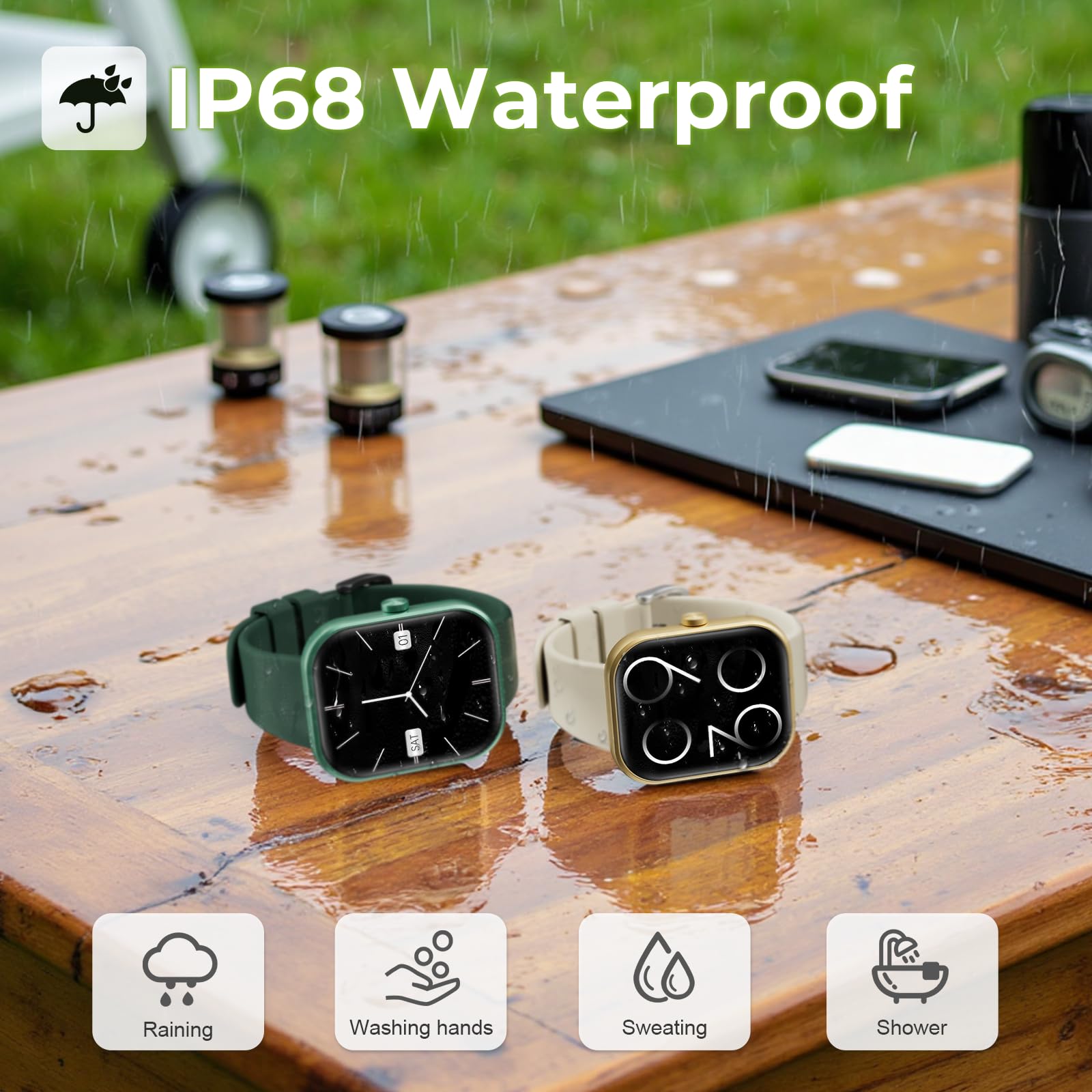 Smart Watch for Men Women with Bluetooth Calls, 1.83