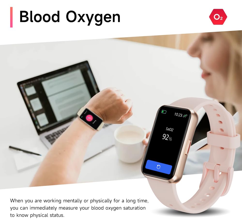 USMECBL Fitness Trackers,Smart Band 24/7 Health Monitoring,Blood Oxygen Heart Rate Sleep Monitor,Calorie Pedometer Steps Counter Activity watchs/Notifications for iOS/Android