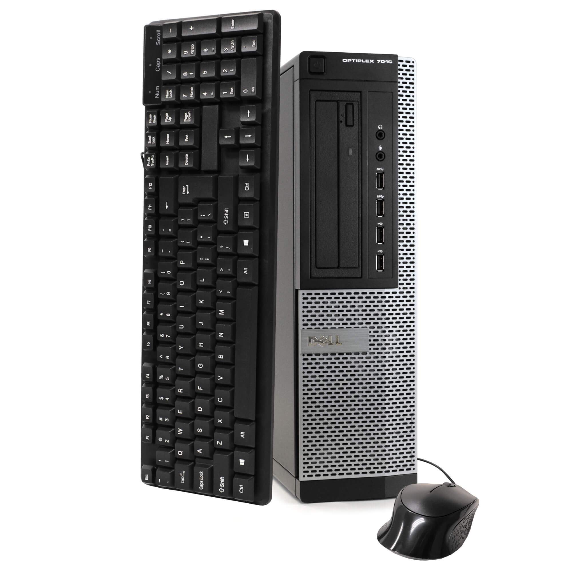 Dell Desktop Computer Package Compatible with Dell Optiplex 7010 Intel Quad Core i5 3.2GHz, 8GB Ram, 500GB HDD, 19-inch LCD, DVD, WiFi, Keyboard, Mouse, Windows 11 Pro (Renewed)