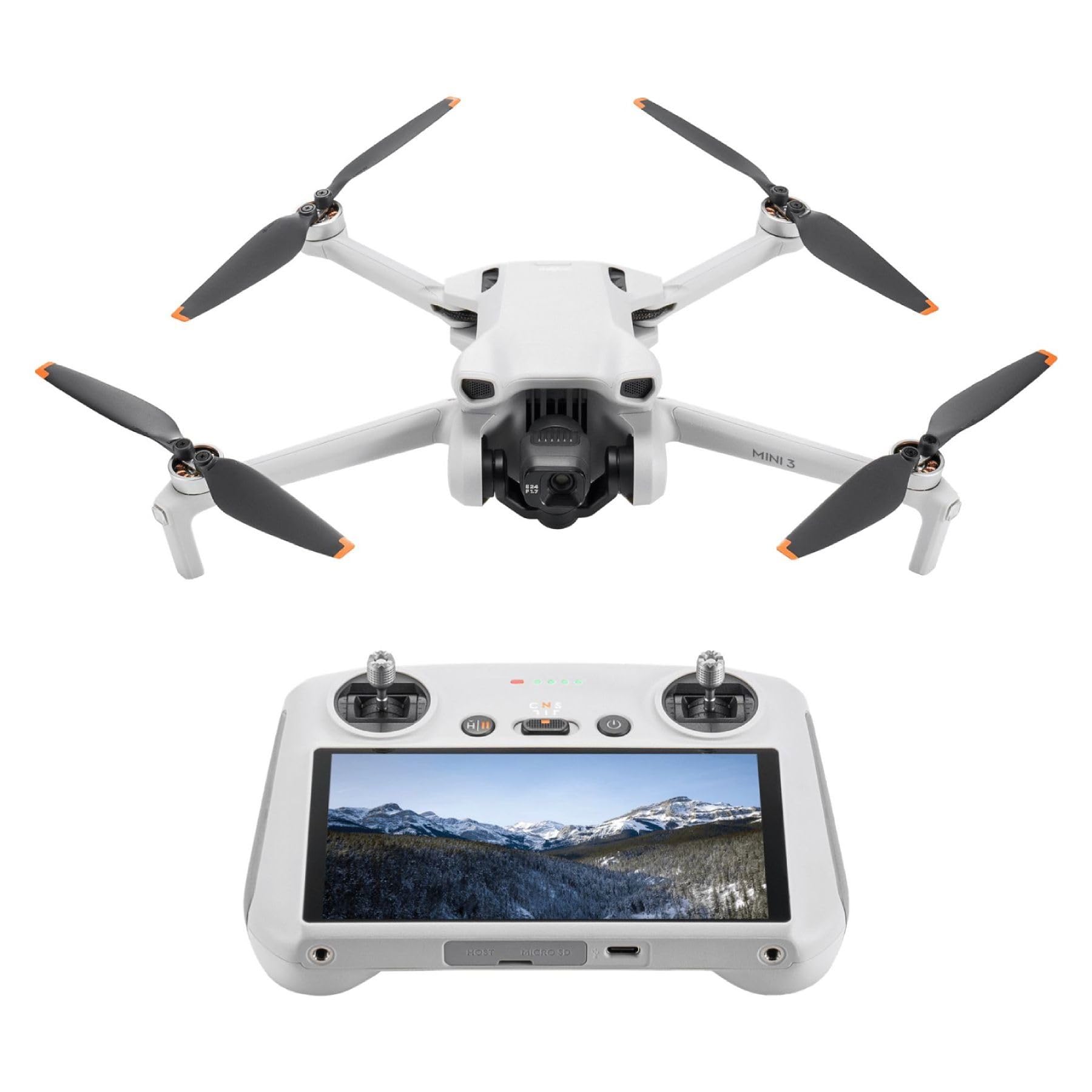 DJI Mini 3, Drones with Camera for Adults 4K, 38-min Flight Time, up to 32800ft (10km) Video Transmission, True Vertical Shooting, GPS Auto Return Integrated, Mini Drone with Camera for Beginners