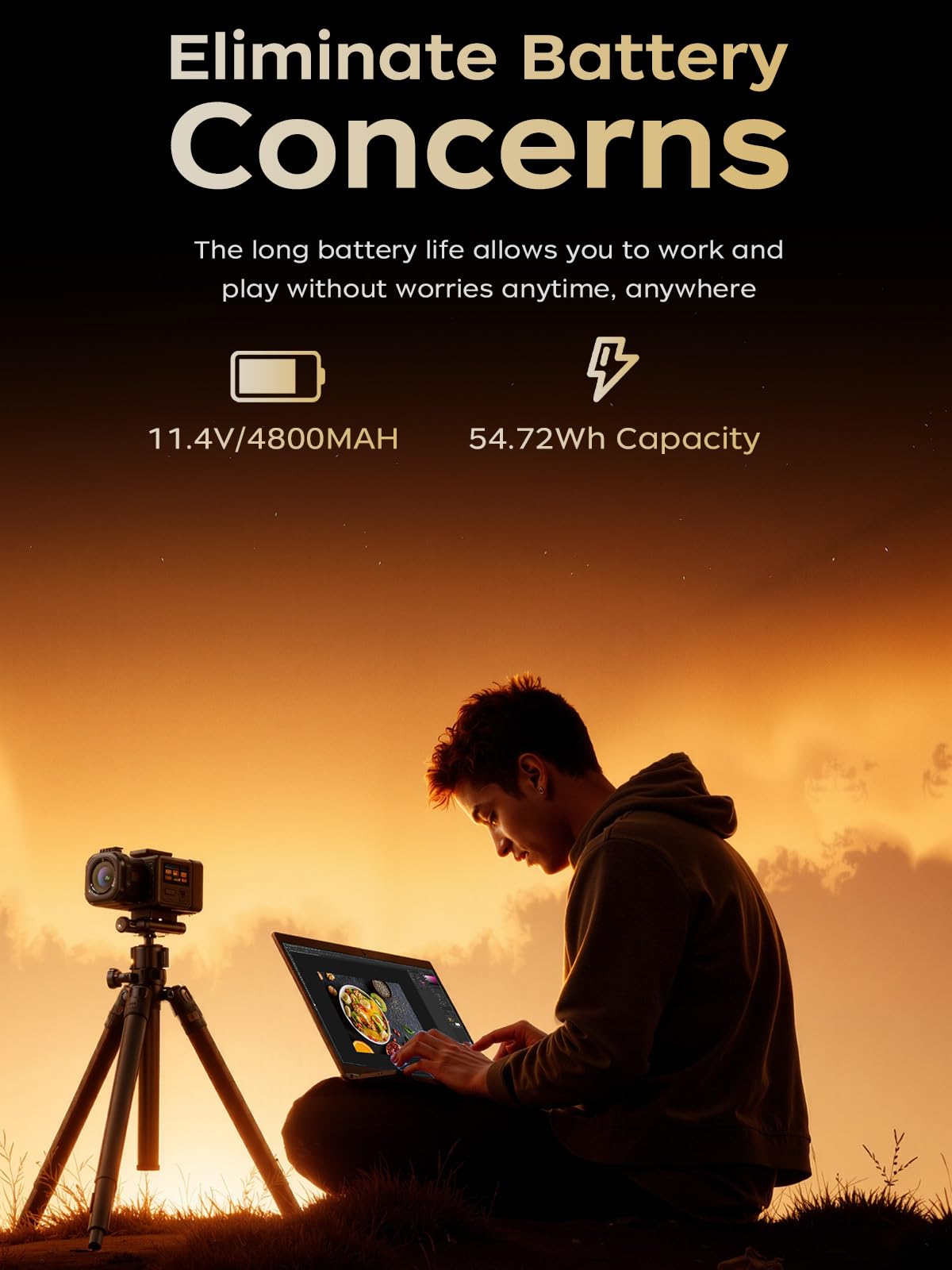 KAIGERR Gaming Laptop, Laptop with AMD Ryzen 4300U(Up to 3.7GHz), 16GB DDR4 512GB SSD Laptop Computer, 16.0inch Windοws 11 Laptop, 1920P FHD Display, WiFi 6, USB3.2, Type_C