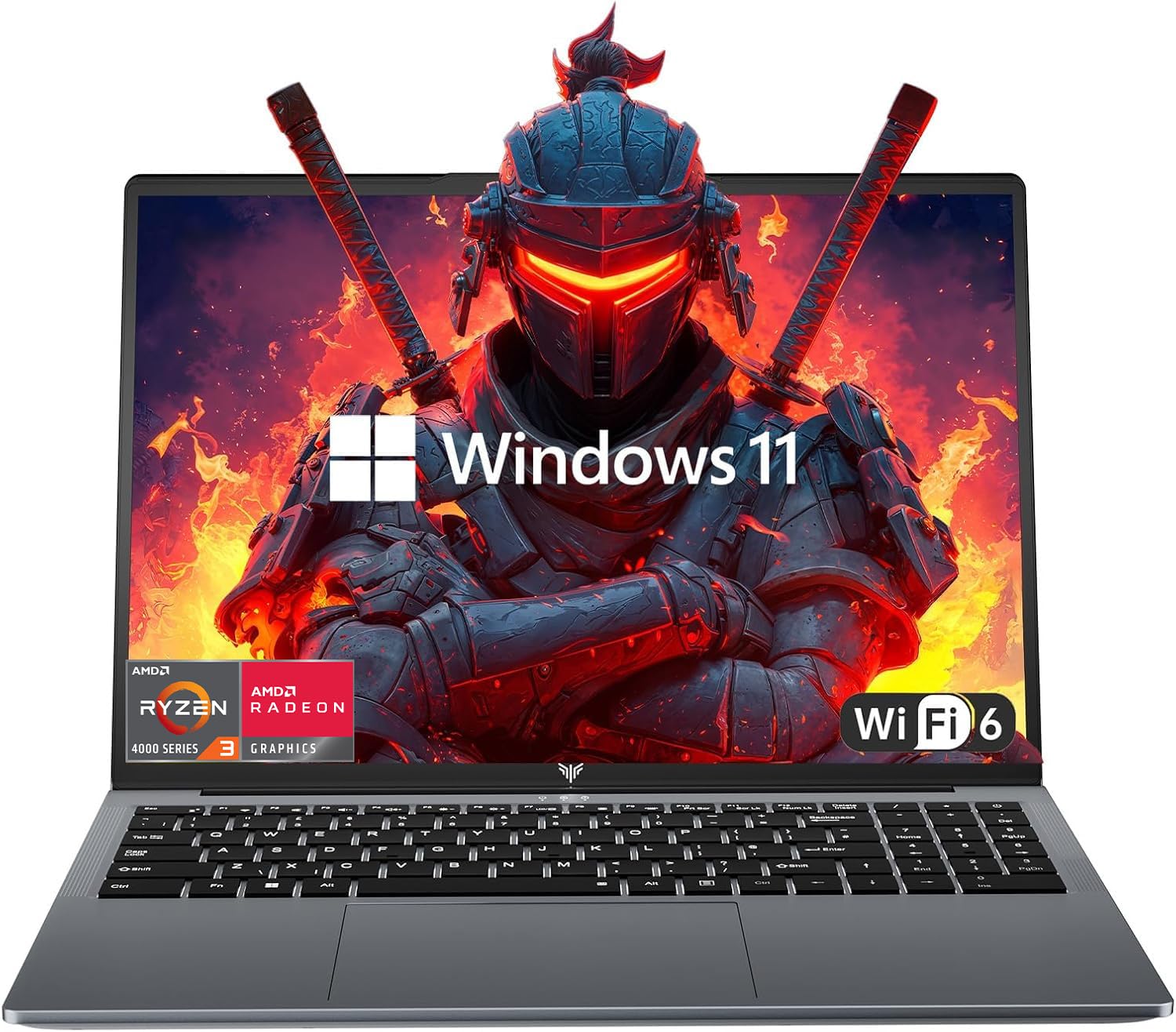 KAIGERR Gaming Laptop, Laptop with AMD Ryzen 4300U(Up to 3.7GHz), 16GB DDR4 512GB SSD Laptop Computer, 16.0inch Windοws 11 Laptop, 1920P FHD Display, WiFi 6, USB3.2, Type_C