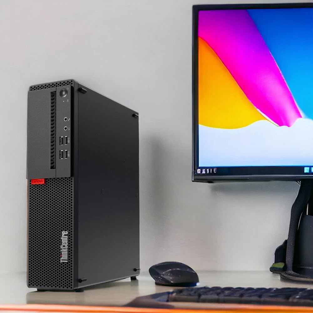 Lenovo ThinkCentre M710 SFF Desktop Computer PC, 6th Gen Core 3.70GHz, 8GB RAM, 256GB SSD, VGA, Keyboard and Mouse, WiFi, BT, Windows 11 Pro (Renewed)