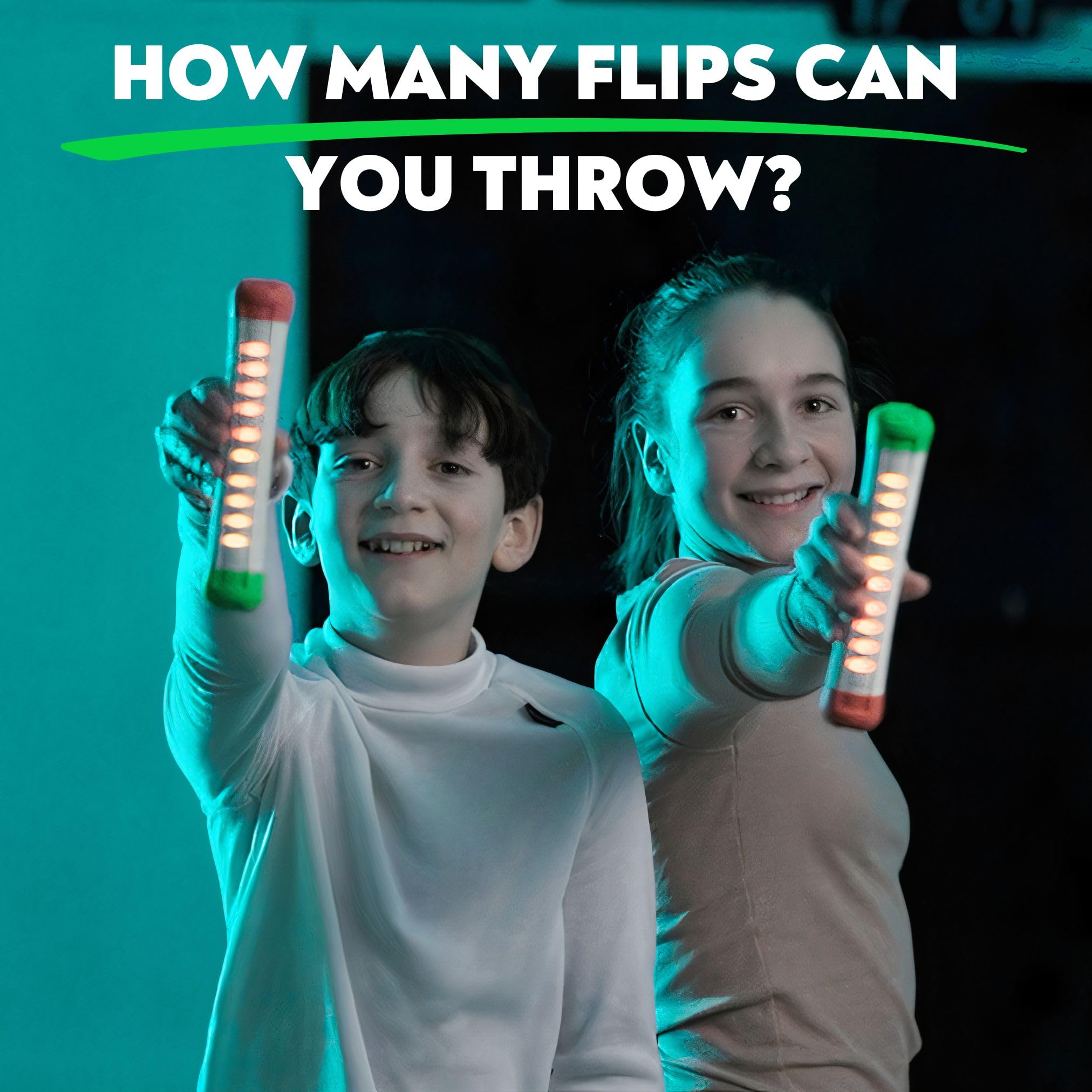 Stickflip How Many Flips can You Throw? | Electronic Flip Challenge Game | Auto-Counting Skill Toy for Kids, Teens & Adults | 10 Games Each with a High Score to Beat | Fun Gift & Party Game Ages 8+