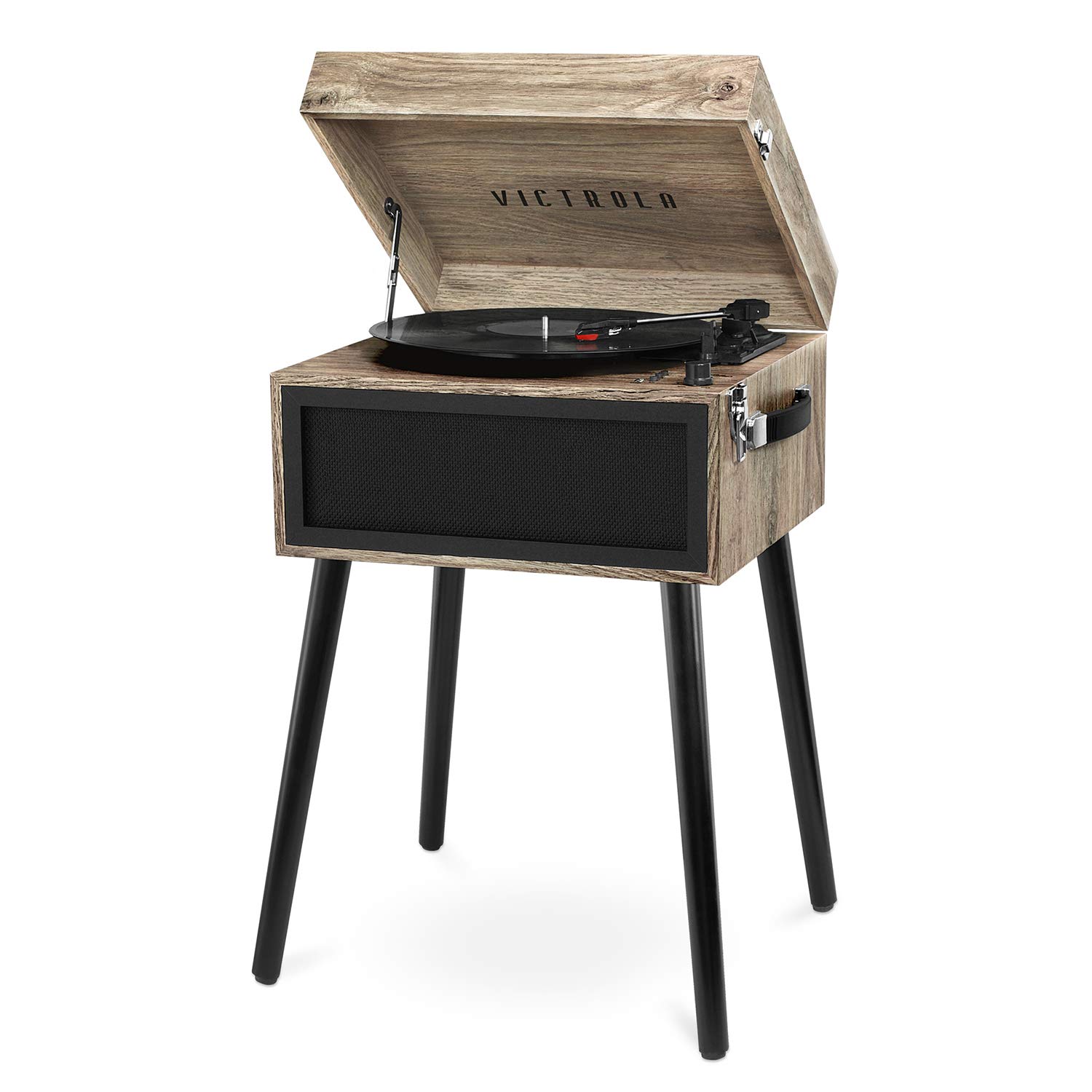 Victrola Liberty – Bluetooth Record Player – 5-in-1 Turntable with Vinyl Stream, FM Radio, USB Playback, Built-in Speakers, Use as Stand or Tabletop Player (Espresso)