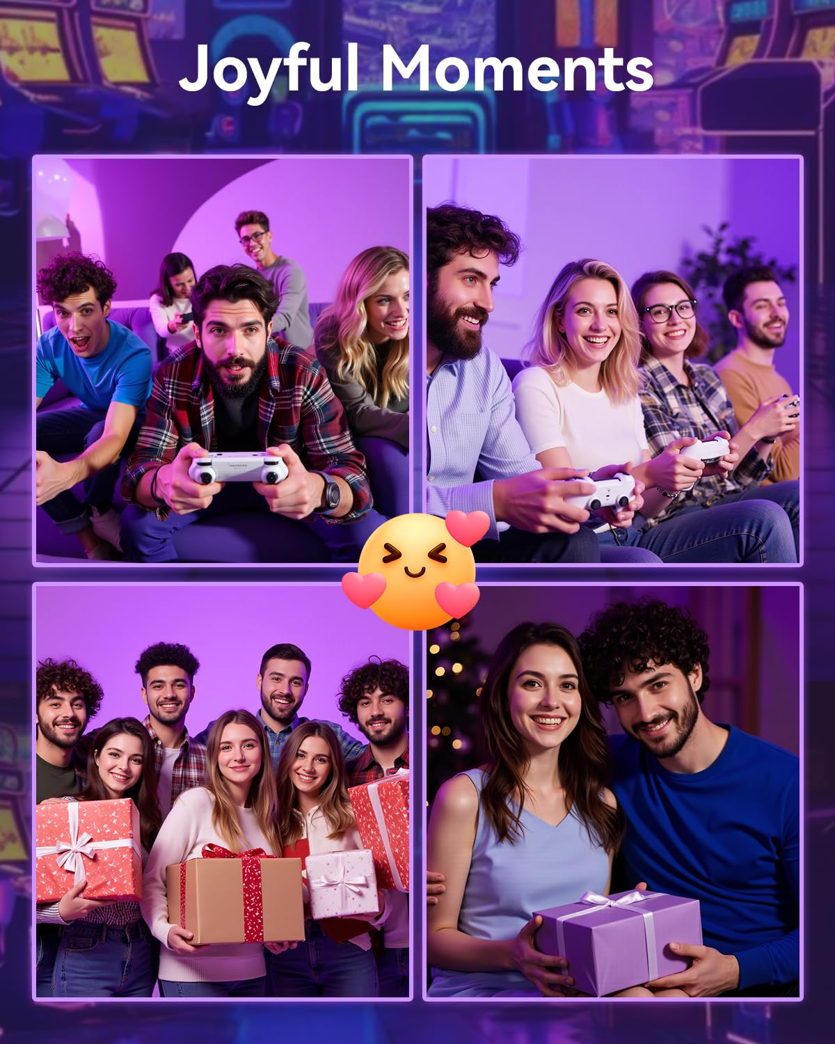 2026 Upgraded Retro Gaming Console, 20,000+ Retro Game Stick, 23 Emulators, 4K HD HDMI TV Game Stick, Built-in Classic Video Games, Plug & Play Game Console for TV 2 Wireless Controllers (Black)