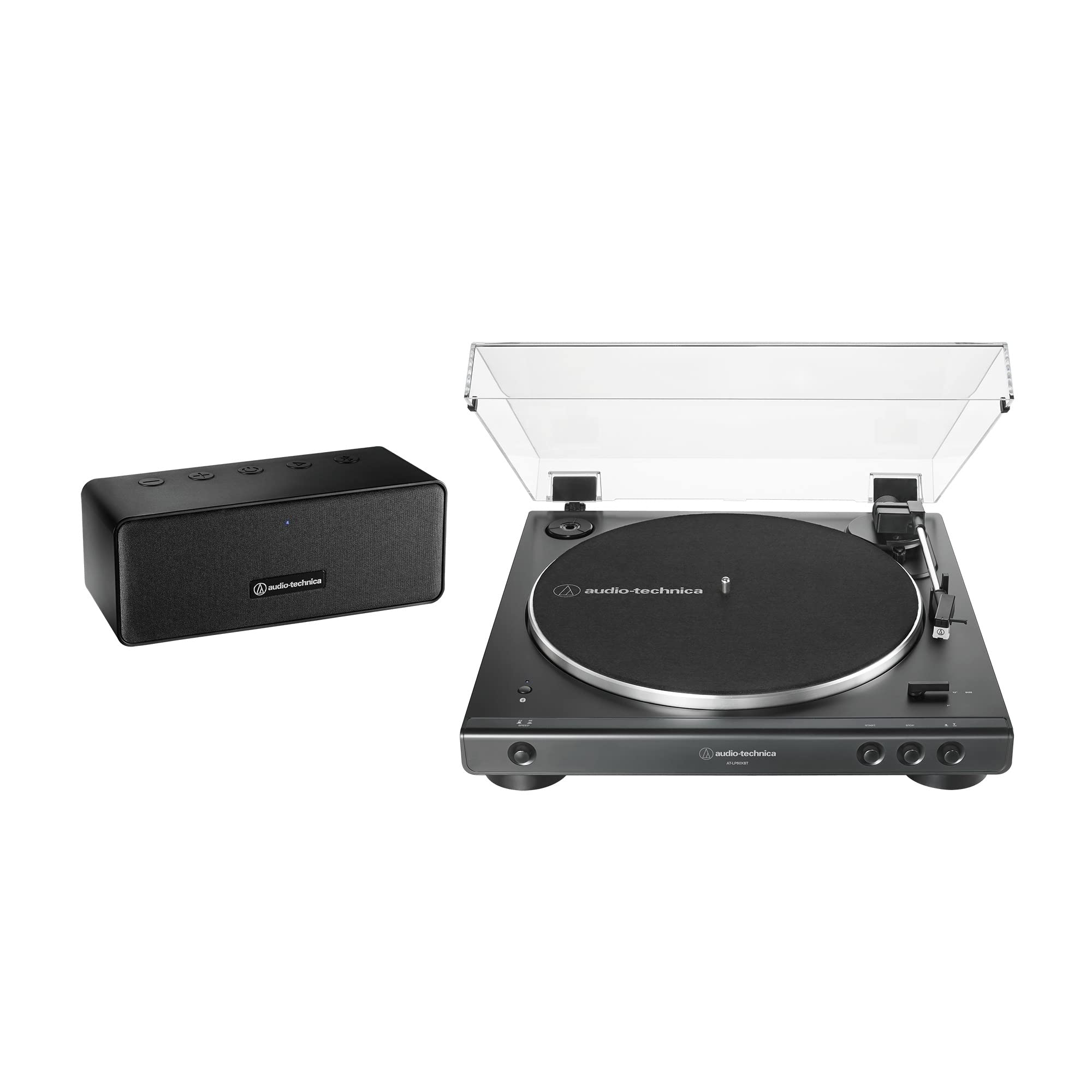 Audio-Technica AT-LP60XBT-BK Fully Automatic Wireless Belt-Drive Turntable (Black) (ATLP60XBTBK)