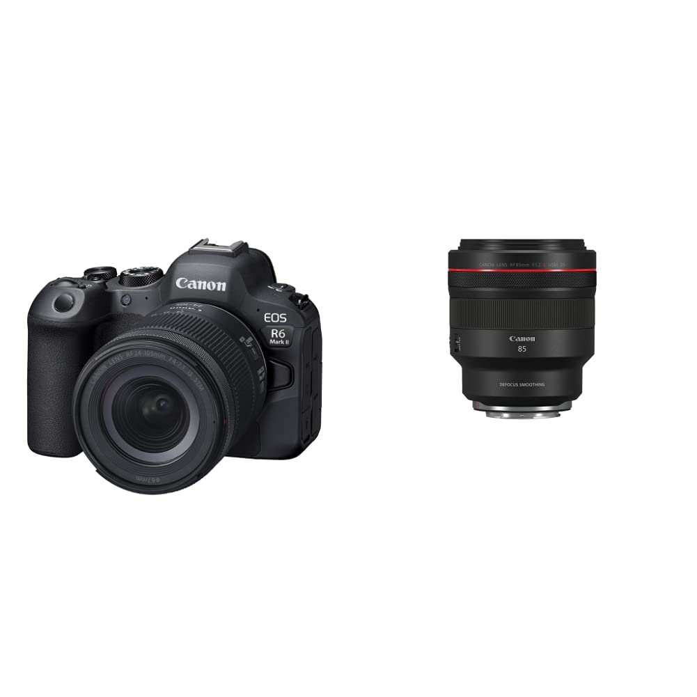 Canon EOS R6 Mark II Mirrorless Camera (Body Only), Full-Frame Camera, 24.2 Megapixel CMOS Sensor, Photo and Video Capabilities, Black