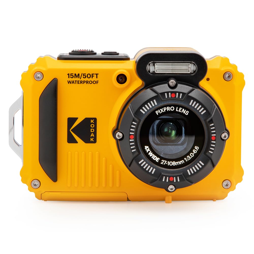 Kodak PIXPRO WPZ2 Rugged Waterproof Shockproof Dustproof WiFi Digital Camera 16MP 4X Optical Zoom 1080P Full HD Video Vlogging Camera 2.7