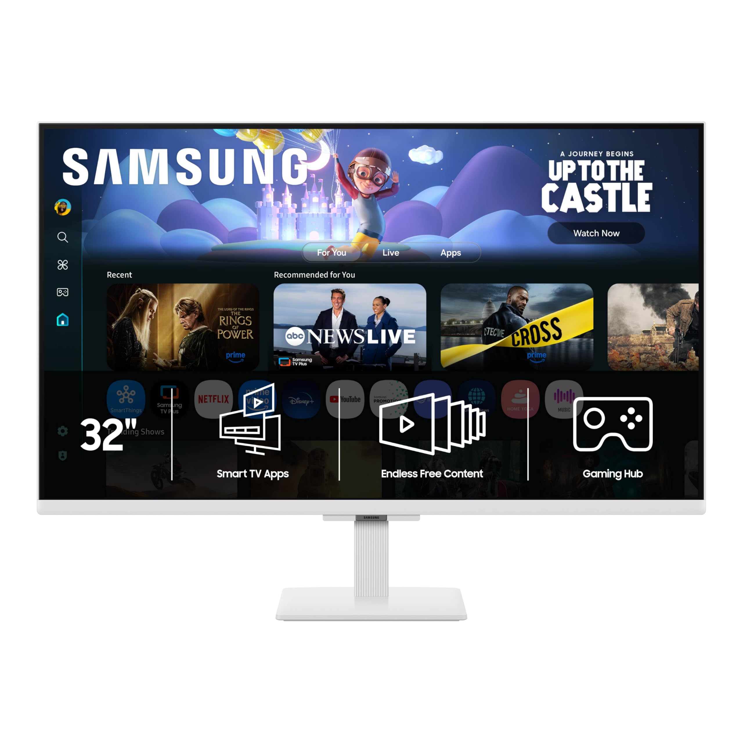 Samsung 27-Inch M5 (M50F) Series FHD Smart Monitor with Streaming TV, Speakers, HDR10, Gaming Hub, Multiple Ports, Workout Tracker, Vision Accessibility Tools, Black, LS27FM502ENXZA