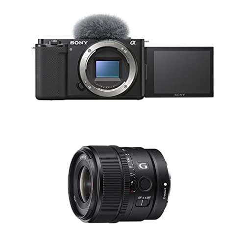 Sony Alpha ZV-E10 - APS-C Interchangeable Lens Mirrorless Vlog Camera Kit - Black, ZVE10KB