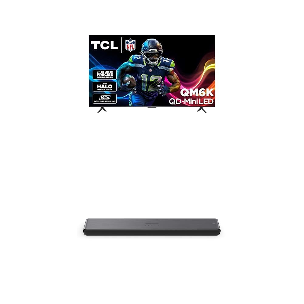 TCL 75 Inch Class QM6K Series | Mini LED QLED 4K HDR | 75QM6K, 2025 Model | 120HZ-144HZ High Brightness Smart Google TV Dolby Atmos Onkyo Audio | Voice Remote Alexa Gaming Streaming Television
