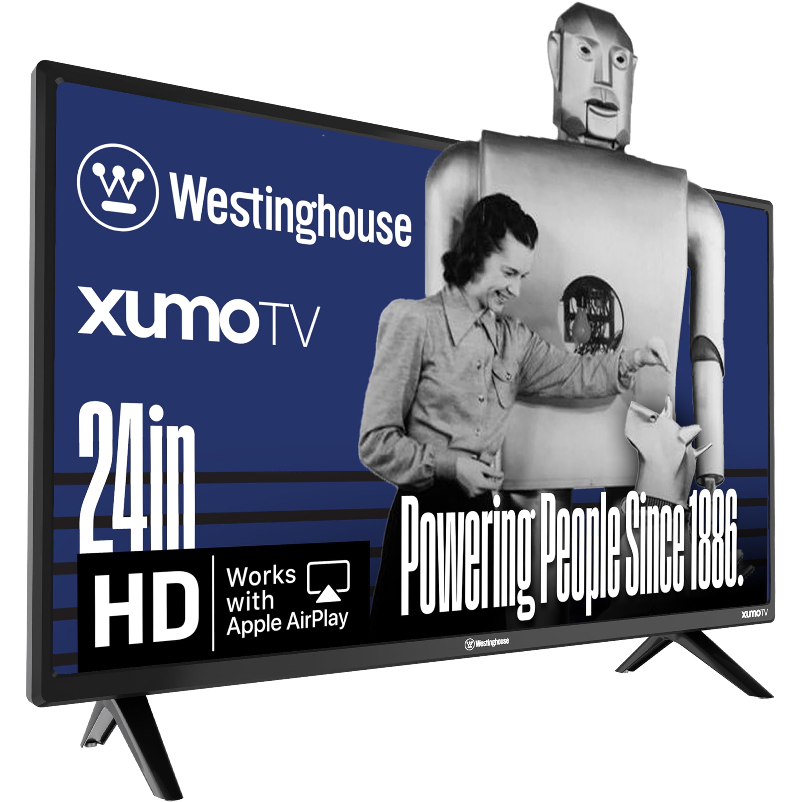 Westinghouse 24-inch Smart TV, HD Xumo TV with Full Function Voice Remote, Flat Screen Television w/Dolby Atmos, Bluetooth, Apple AirPlay, Wi-Fi & Mobile Connectivity