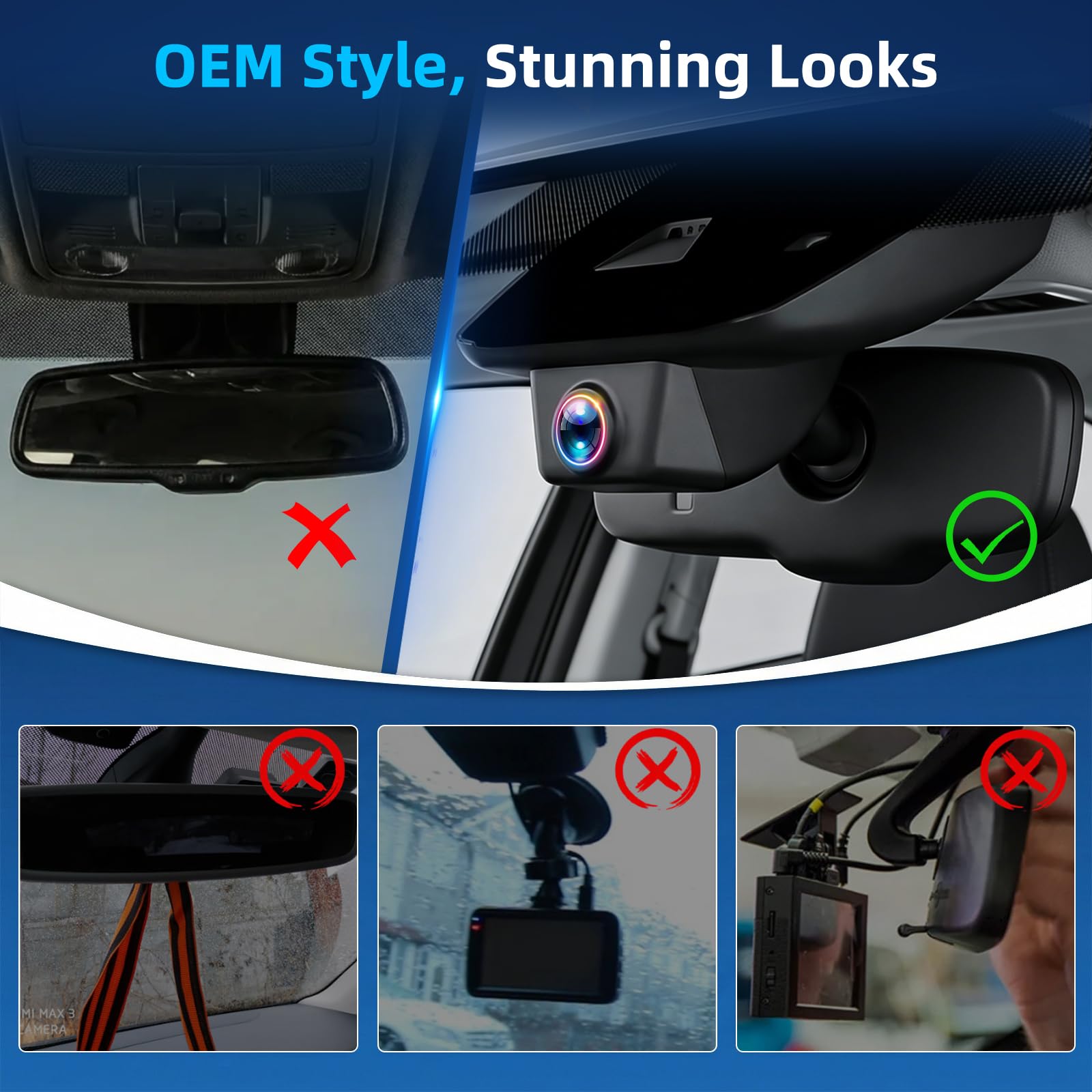 4K Dash Cam Dedicated for Mazda CX5 2019-2025 & CX9 2020-2024, Fit Mazda 2.5 S, OEM Style Hidden Car Recorder with 64GB Card, UHD 2160P, Sunroof Plug Power, UHD 2160P, Night Vision, WiFi, G-Sensor