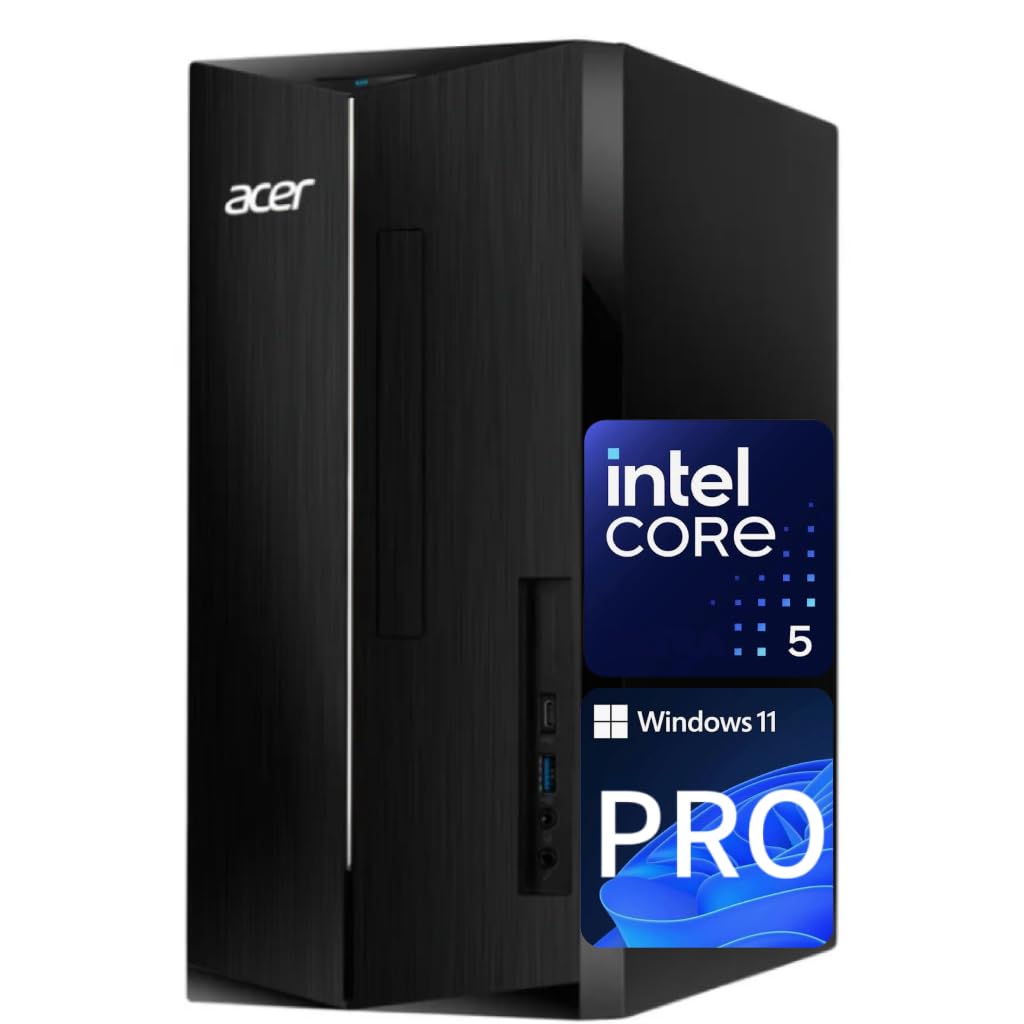 acer Aspire Business Desktop | 14th Gen Intel Core i5-14400 Processor | 16GB DDR5 RAM, 1TB Storage(512GB SSD & 500GB HDD) | WiFi6+Bluetooth5.1 | Keyboard+Mouse | Windows 11 Pro