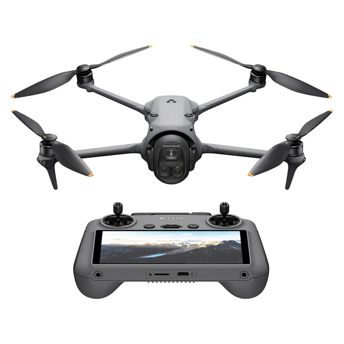 DJI Mavic 4 Pro Fly More Combo with DJI RC 2, Flagship Tri-Camera Drone with 100MP 4/3 CMOS Hasselblad Camera, 30km/18.6mi Video Transmission, 51-Min Max Flight Time, Charging Hub, and More