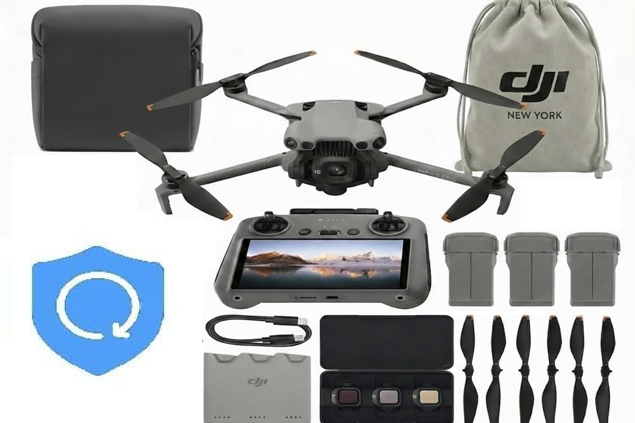 DJI Mini 5 Pro Fly More Combo Plus with DJI RC 2, Drone with 4K Video, 36 Mins Flight Time, 3 Batteries Bundle with 12 DJI NY Pouch, 1 year NYC Care Plan and more