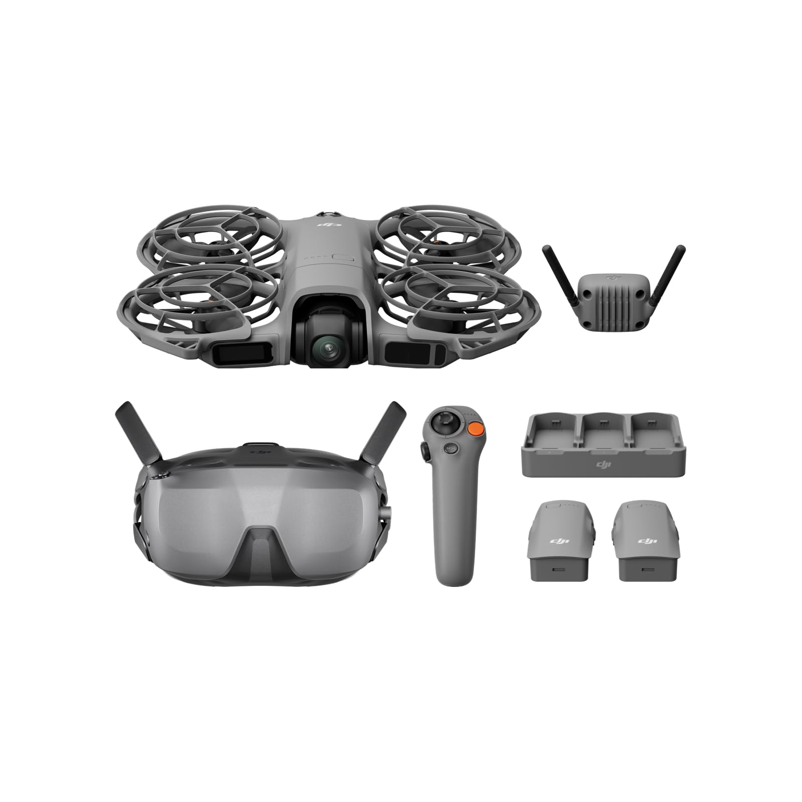 DJI Neo 2 Motion Fly More Combo With RC Motion 3 & Goggles N3, Stable Transmission With Digital Transceiver, 4K Drone for Beginners, FPV Flying, 3 Batteries