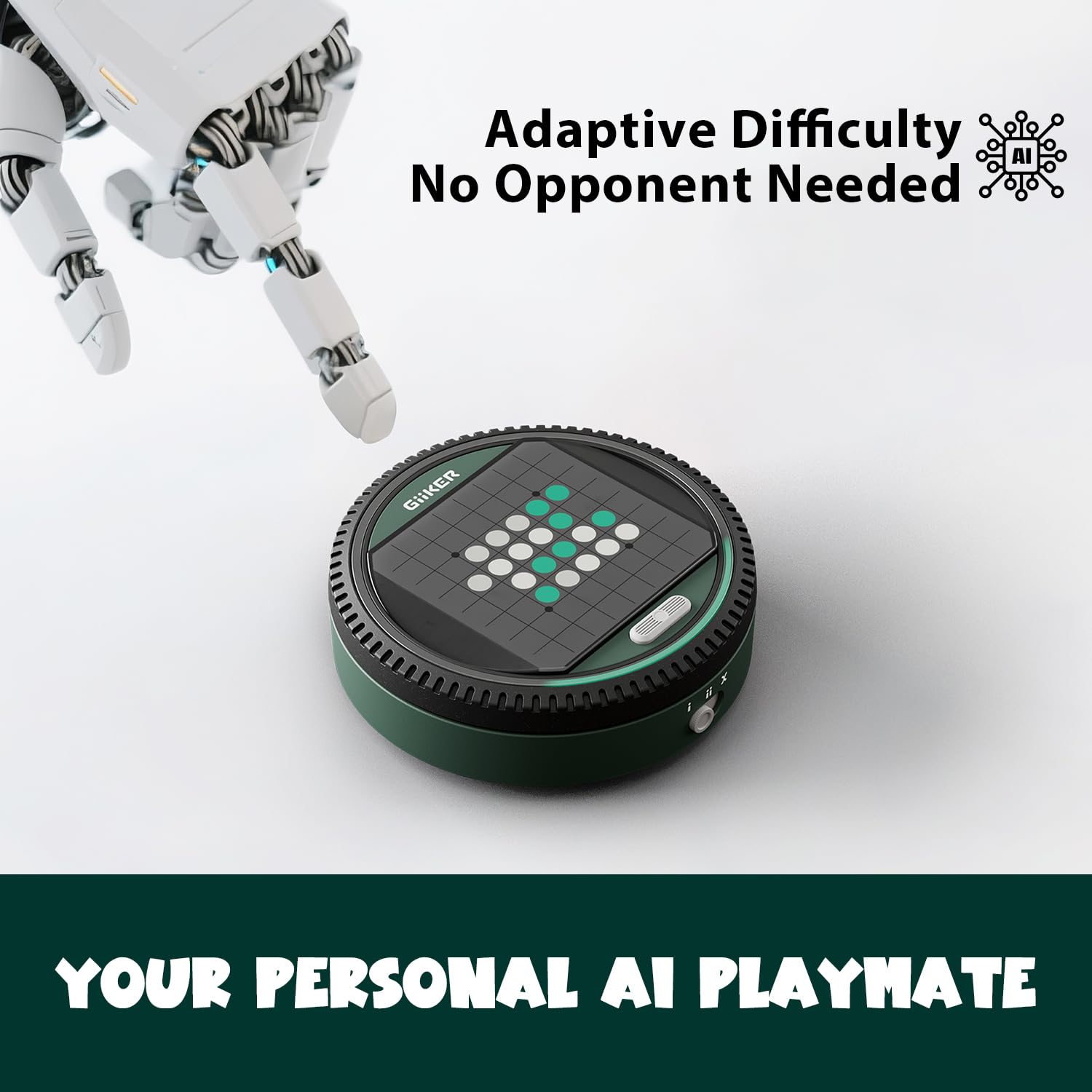 GiiKER Super Reversi - Electronic Strategy Board Game with AI Opponent, Smart Handheld Logic Puzzle & Brain Teaser for Kids and Adults, Portable Travel Toy with 3 Game Modes & 500 Challenges