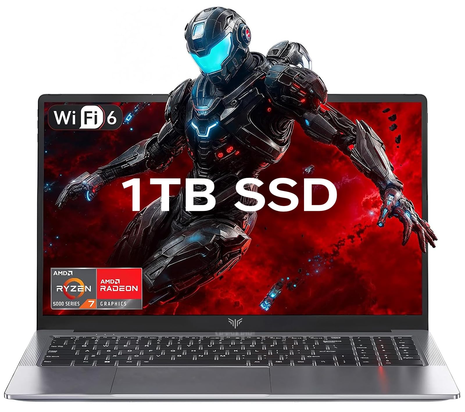 KAIGERR Gaming Laptop, 1TB NVMe SSD 16GB RAM Laptop Computer with AMD Ryzen 7 5825U(8C/16T, Up to 4.5GHz), 15.6inch Windows 11 Laptop, Radeon RX Vega 8 Graphics,WiFi 6 for Creative & Business